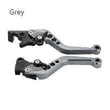 (Grey)1 Pair Alloy Motorcycle Brake Handle Universal Fit Compatible with Motorbike Modification Cnc