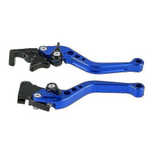 (Blue)1 Pair Alloy Motorcycle Brake Handle Universal Fit Compatible with Motorbike Modification Cnc