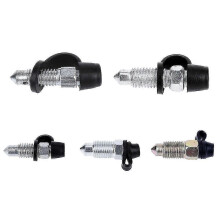 (7X1MM Silver)Mojoyce 6/7/8/10mm Motorcycle Brake Braking Caliper Bleed Screw Nipple With Dust Cap 1pcs