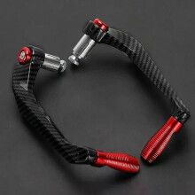 (Red)Universal For KAWASAKI ZX636 ZX636R Ninja ZX 636 ABS Handlebar Grips Guard Brake Clutch Lever Protector