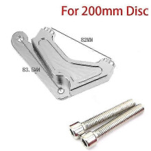 (C Bracket Silver)Motorcycle Brake Caliper 2 Piston Rpm 200mm Disc Floating Rotor 70mm Pitching Front