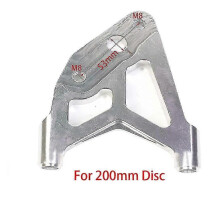 (B Bracket Silver)Motorcycle Brake Caliper 2 Piston Rpm 200mm Disc Floating Rotor 70mm Pitching Front