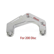 (A Bracket silver)Motorcycle Brake Caliper 2 Piston Rpm 200mm Disc Floating Rotor 70mm Pitching Front