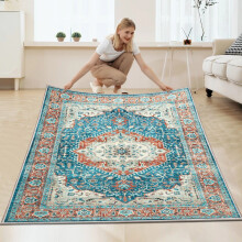 (120x170 cm (4ft x 5ft 8"), REGAL BLUE RUST) Extra Large Rugs Traditional Non Slip Soft Carpets