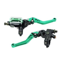 (Vert) Poignée de moto Levier de pompe de frein Maître-cylindre Embrayage 7/8" 22 mm Universel D0uc