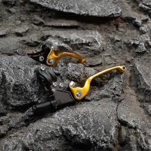 (Gold)Cnc F3 2nd Short Alloy Brake & Clutch Handlebar Lever For Motocross Motorcycle Pitbike Dirt Pit