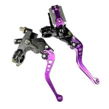 (Violet) Poignée de moto Levier de pompe de frein Maître-cylindre Embrayage 7/8" 22 mm Universel D0uc