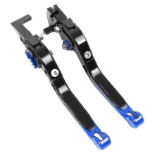 Leviers de frein et d'embrayage CNC réglables et extensibles pour moto Yamaha (bleu-3) MT-07 FZ-07