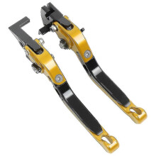 Leviers de frein et d'embrayage CNC pour moto Yamaha MT-07 FZ-07 (jaune-1)