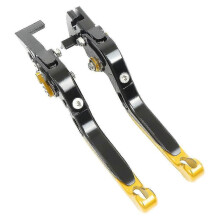 Leviers de frein et d'embrayage CNC pour moto Yamaha MT-07 FZ-07 (jaune-2)