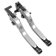 Leviers de frein et d'embrayage CNC pour moto Yamaha MT-07 FZ-07 (argent-3)