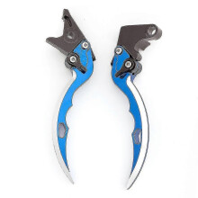 (blue)For Bajaj Pulsar 200 Ns All Years Aluminum Cnc Motorcycle Adjustable Knife Blade Brake Clutch