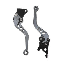 (Blue)High Quality 2pcs Motorcycle Brake Handle Cnc Alloy Motorcycle Clutch Brake Lever Handle Fit For
