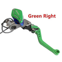 (Green  Right)Universal 22mm 7/8'' Motorcycle Brake Clutch Master Cylinder Hydraulic Pump Handle Clutch