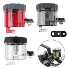 (Black Shell)Motorcycle Front Brake Clutch Fluid Bottle Master Cylinder Oil Reservoir Tank Cup With