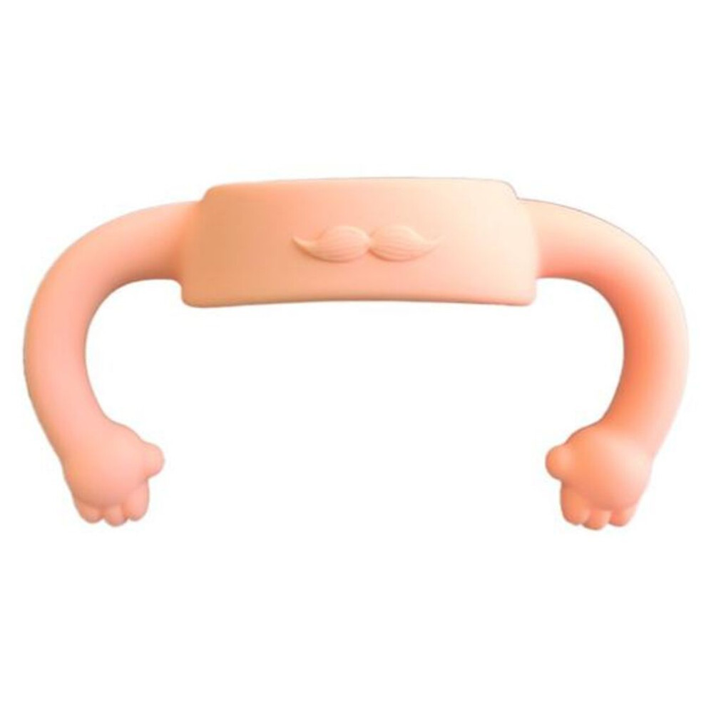 (pink) Baby Bottle Silicone Handle Soft Grip Breastfeeding Bottle Handle Attachment Flexible Bottle