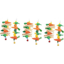 6 Pcs Hamster Chews Cleaning Toys Sports Snacks Chew Toys Bunny Tooth Chew Toys Rabbit Carrot Toy Hay Grass Balls Small Pet Toy Bunny Comforting Toys