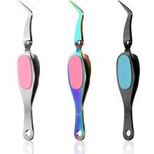 Tweezers Cross Locking Precision Tweezers Stainless Steel Soft-grip Tool Pointed Tip Cutting Pliers for DIY Craft Jewelry Eyelash Extensions Nail