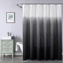 Shower Curtain, Black and White Shower Curtain, Shower Curtains for Bathroom, Waterproof Shower Curtains with 12 Hooks 72 x 72 Inches