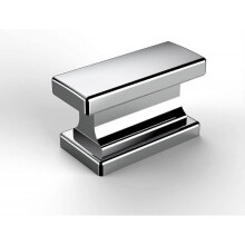 10 Pack Brushed Satin Nickel Cabinet Knobs 1.46 Inch(37mm) Single Hole Cabinet Handles Rectangle Dresser Knobs Drawer Knobs and Pulls