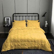 Pintuck Pinch Pleat Design Comforter Set Full Size, Down Alternative Microfiber Duvet Sets (1 Comforter + 2 Pillow Shams) Best Modern Bedding for Wome