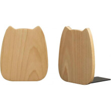 Bookends for Shelves, Book Ends for Home Office School Library Kitchen, Cute Book Stopper, Beech Book Holder 1 Pair