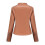 (M, Brown) Womens Casual Zipper Down Stand Collar Leather Jacket 3