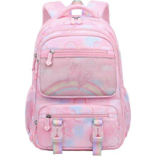 Girls School Backpack Cute Daypack Rainbow Bookbag Pink Schoolbag