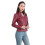 (M, Red) Womens Casual Zipper Down Stand Collar Leather Jacket 5