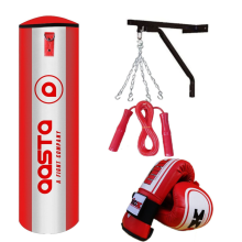 5ft punch bag with chain ,wall bracket, boxing gloves and rope