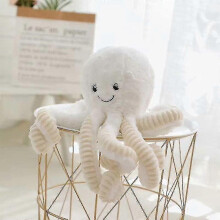 (18CM, White) Plush Toys Smiley Octopus Octopus Doll Children Doll Cloth Doll Gift