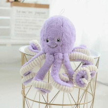 (18CM, Purple) Plush Toys Smiley Octopus Octopus Doll Children Doll Cloth Doll Gift