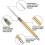 2 Pieces Portable Titanium Toothpicks Metal Toothpick with Protective 5