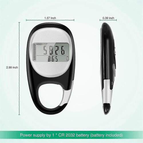 Pedometer for Walking, Portable Walking Pedometer 3d Step Counter, Simple Electronic Steps Tracker 2