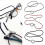 (Red) Eyeglass Necklace Glasses Holder Chain And Loop Strap Cord With Metal Loop 3