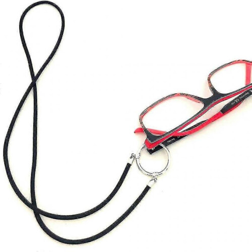 (Red) Eyeglass Necklace Glasses Holder Chain And Loop Strap Cord With Metal Loop 1