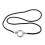 (Black)Eyeglass Necklace Glasses Holder Chain And Loop Strap Cord With Metal Loop 1