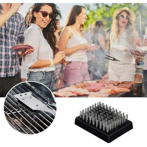 4pcs Grill Brush Replacement Heads, Wire Bristle Free Grill Cleaning Brush Replaceable Heads(black) EYR 2
