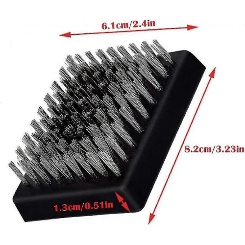 4pcs Grill Brush Replacement Heads, Wire Bristle Free Grill Cleaning Brush Replaceable Heads(black) EYR 1