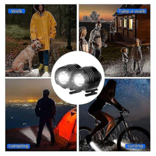(battery, White) Headlights Plastic Croc Small Light Funny Shoe Accessories Running And Camping Usb 1