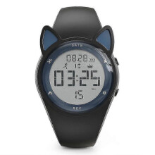 (Black) Children Digital Watch Kids Waterproof Sports Watches Fitness Tracker With Pedometer