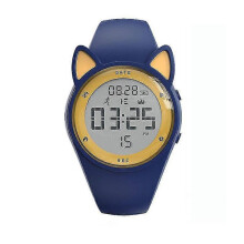 (Blue) Children Digital Watch Kids Waterproof Sports Watches Fitness Tracker With Pedometer
