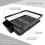 Grey or Black Kitchen Dish Drainer Rack with Plastic Drip Tray Cutlery 4