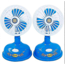 (Blue) Electric Mini Fan, Children's Pretend Game Toy, Educational Toy, Simulation Mini Fan