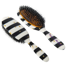 Rock & Ruddle Natural Mixed Boar Bristle Hair Brush for Women and Kids Large, 21 cm - Perfect for Wet or Dry Hair, Detangling Smoothing Blowdrying - D