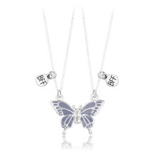 (Gray) 2Pcs for Butterfly Pendant Necklace Colorful for Creative Magnet for Friend Jewe