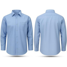 2X Girls School Wear Blouses Long Sleeve Shirts Blue 3-4 Y