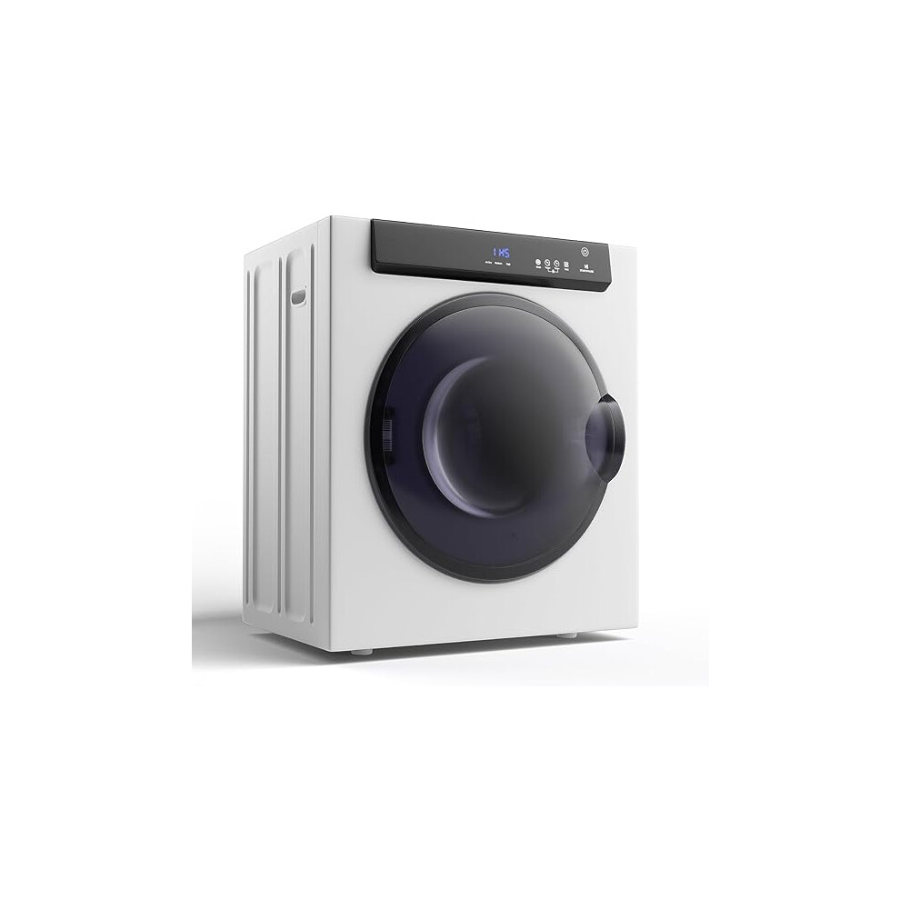 TANGZON 4KG Vented Tumble Dryer, 1400W Freestanding Front Load Compact Tumble Dryer with 3 Heat Settings, Digital Display, Stainless Steel Tub
