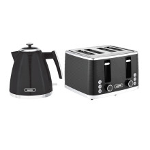 GEEPAS 1.7L Electric Kettle & 4 Slice Toaster Kitchen Set | 3000W Rapid Boil Cordless Jug Kettle