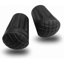 Trekking Pole Tip Protectors for Outdoor Adventures Unisex Hiking Gear Black 2 Pack